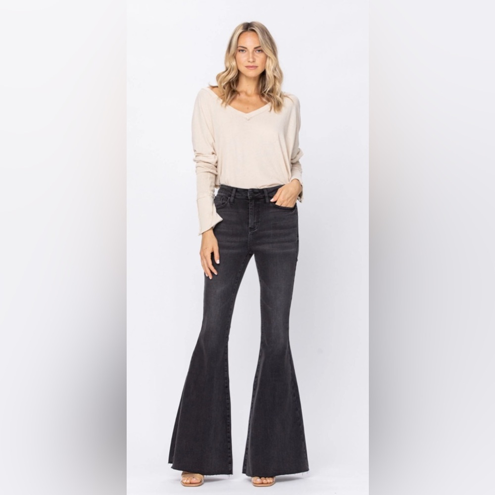 Judy Blue Black High-Rise Flare Jeans